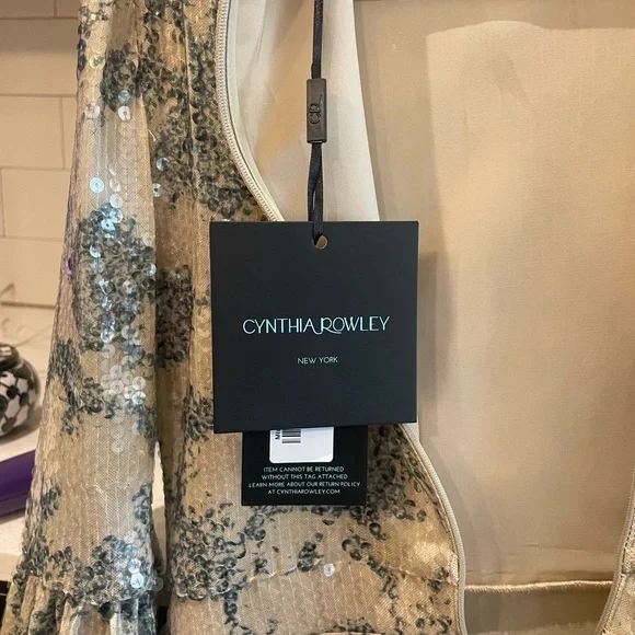 Michelle soft printed sequin Dress by Cynthia Rowley - Picture 6 of 8